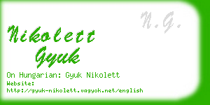 nikolett gyuk business card